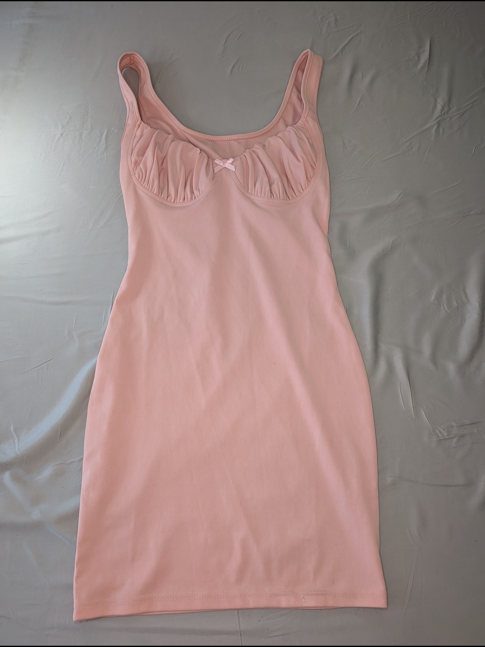 Sleeveless Mini Slip Dress in Light Pink